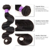7A Grade - 4 Bundles Remy Brazilian Virgin Hair Body Wave Extension