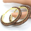 60mm Big Gold Hoop Earrings Full Crystal Resin Mesh Stardust Earrings Hot Women Jewelry
